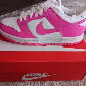 Nike Pink & White Low-top Dunks